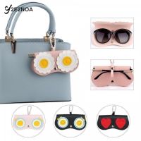 Fashion Women PU Leather Eye Glasses Case Cartoon Portable Glasses Storage Pendant Bag Sunglass Box Eyewear Pouch Bags