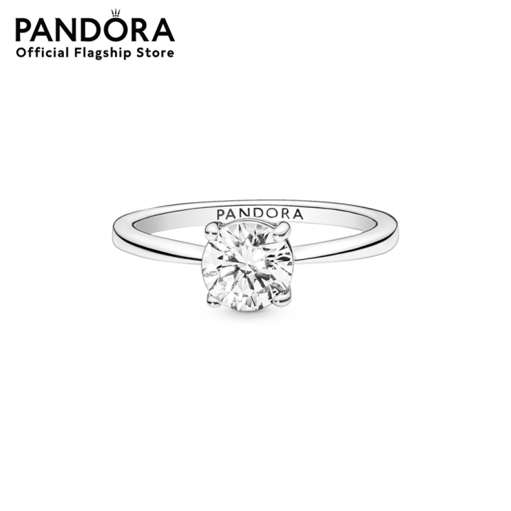 pandora-sterling-silver-ring-with-clear-cubic-zirconia-เครื่องประดับ-แหวน-แหวนเงิน-สีเงิน-แหวนสีเงิน-แหวนแพนดอร่า-แพนดอร่า