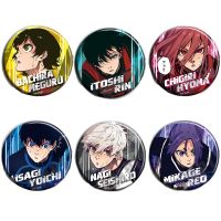 【CC】 Anime Badge Pin Lock Isagi Chigiri Bachira Cartoon Metal Brooch Pins Costume Props Fans