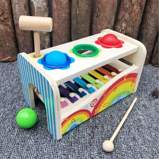 Knock the Ball Xylophone Mallet and Pegs Pound and Tap Toys and