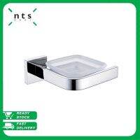 NTS Soap Holder ที่วางสบู่สแตนเลส ชั้นวางสบู่ ทรงสี่เหลี่ยม ขอบมุมโค้งมน ไม่เป็นสนิม ดีไซน์สวย Crux Series พื้นผิว Mirror รุ่น BH-CRM07