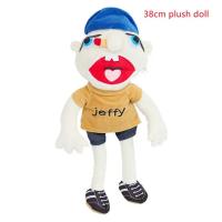 หมวกตุ๊กตาผ้ากำมะหยี่ Jeffy 60Cm เกมของเล่นเด็กผู้ชายเด็กผู้หญิงการ์ตูนหุ่น Feebee หุ่นกระบอกตุ๊กตามือพูดคุยปาร์ตี้สำหรับเด็ก