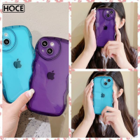 ?HOCE เคสแฟชั่นผิวนอกเนื้อนิ่ม TPU แบบเรียบง่ายลายคลื่นลูกใหญ่ความรักเคสสำหรับไอโฟนเลนส์โทรศัพท์14 13 12 11 Pro XS Max ป้องกันการแตกสีสำหรับ X XR 14 Plus เคสฝาครอบ