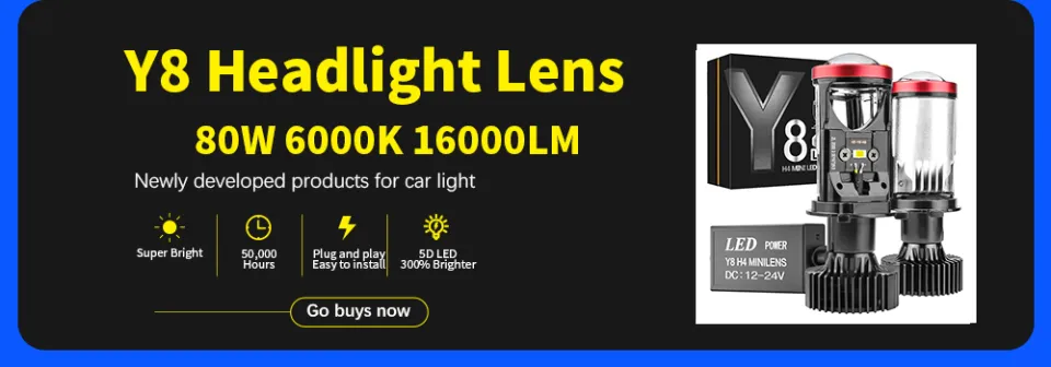 DXZ 2pcs H4 LED Projector Bulb Car Headlight Mini Lens Canbus 80W 6000K  22000LM Fan Auto Hi-Lo HeadLamp Spotlight High Low Beam