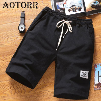 Summer Cotton Shorts Mens Gym Workout Running Sport Hiking Short Pants Outdoor Male 2022 Loose Straight Casual Drawstring Shorts