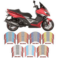 อุปกรณ์เสริมล้อรถสติ๊กเกอร์สะท้อนแสงติดรูปลอกขอบสำหรับ KYMCO XCITING 500 300 400 15 ″ 14 ″ นิ้ว