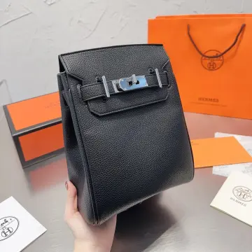 Hermes HERMES Yale Bag Ad PM Handbag Canvas Leather H engraved black C2617  – OTTO VINTAGE