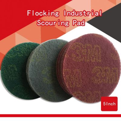Scouring Pad Polishing Pad 5-inch 240/400/1000 Grit Self-adhesive Disc Industrial Heavy Duty Nylon Cleaning (Pack of 15)