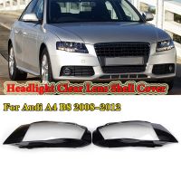 ฝาครอบเฉดไฟหน้าไฟหน้าแบบสัมผัสฝาครอบเลนส์ใสเหมาะสำหรับ A4L Audi A4 B8เปลี่ยนได้2008-2012อุปกรณ์เสริมรถยนต์