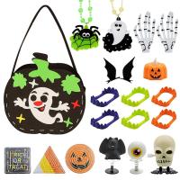 Halloween Treat Bucket 18PCS Black Pumpkin Prefilled Goodie Storage Basket Weird Playset Toy Set for Home Decoration Cute Holiday Basket for Party Favors proficient