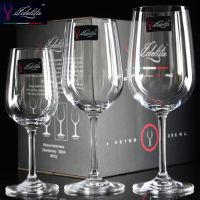 Wholesale lead-free crystal red wine glass glass cold-cut red grape goblet straight body white wine glass printed LOGO glass