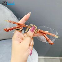 【LZ】 Zilead-Óculos sem miopia para mulheres e homens grão de imitação de madeira luz anti-azul óculos míope dioptra 0-1-15-2-5