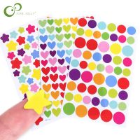 18 Sheets Star Heart Dot Stickers DIY Decals Sticker For Notebook Albums Scrapbook Decorative Laptop Classic Toys For Kids GYH