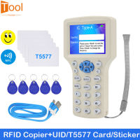 เครื่องทำสำเนาเครื่องถ่ายเอกสารผู้เขียนอ่าน RFID 10ความถี่ภาษาอังกฤษพร้อมสาย USB สำหรับเครื่องทำสำเนาหน้าจอ LCD การ์ด125Hz 13.56Mhz