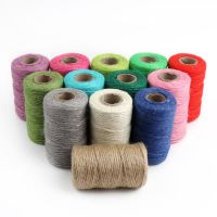 【YD】 50M/Roll Colorful Jute Twine Burlap Hessian Cord Hemp Rope String for Artworks Picture Display Wrap