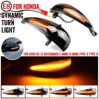 ตัวชี้กระจกสัญญาณไฟเลี้ยว LED แบบไดนามิกสำหรับรถยนต์ Honda Civic 2005-2012 Hatchback 3ประตู/5ประตูประเภท-S-R