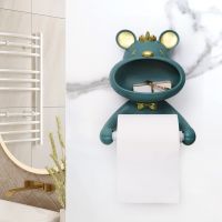 Resin Toilet Paper Holder WC Tissue Rack Bathroom Wall-mounted Punch-free Shelf Tissue Rack Roll Paper Hanger Rack Toilet Roll Holders