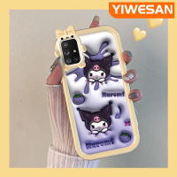 Chenyyka เคส A71ปลอกสำหรับ Samsung การ์ตูนน่ารัก Kuromi กระต่ายดีไซน์ใหม่มีสีสันน่ารักน้อยน่ารักมอนสเตอร์เลนส์กล้องถ่ายรูปป้องกันเคสมือถือกันกระแทกและรอยขีดข่วนเคสป้องกัน