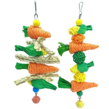 Flexible Bird Stand Toy Hanging Braided Bird Chew Rope Curved Bird Stand  Perch Cage Toy Parrots