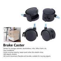 4Pcs 2in Universal Casters พร้อมระบบปิดเสียงเบรค 360 องศา Rotating Wheels Furniture Supply