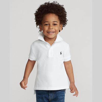 Polo Ralph Lauren Kids POLO เสื้อโปโลเด็ก Boys 4-7 รุ่น CWPOKNIBN820080 สี 100 WHITE