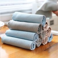 10PCS Kitchen Microfiber Cleaning Cloth Anti-grease Wiping Rags Efficient Fish Scale Wipe Cloth Home Washing Dish Cleaning Towel Dish Cloth  Towels