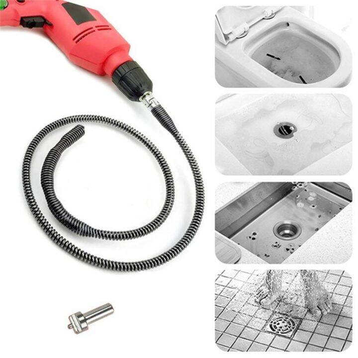 OKDEALS01 Electric Drill 100cm Pipeline Clogged Remover With 10MM