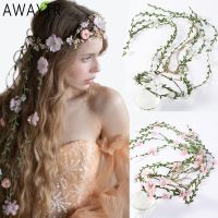 【YF】 Bohemian Rattan Flower Vines Crown Headband for Bride Wedding Hair Accessories Girls Floral Wreath Head Band Hairstyles Headdres