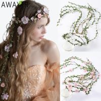 【CC】 Rattan Vines Headband for Bride Wedding Hair Accessories Floral Wreath Band Hairstyles Headdres