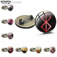 【hot】☽✴◙  Anime BERSERK Figures Brooch Badge Cartoon Photo Round Fans Glass Jewelry Collection Gifts Accessories