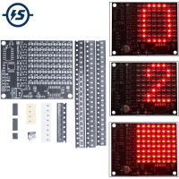 DIY ชุดอิเล็กทรอนิกส์64 SMD LED Patch Matrix โฆษณาหมายเลขหน้าจอแสดงผลส่วนประกอบการเชื่อมการประสานโครงการ Practice Suite