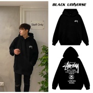 HOODIE STUSSY BLACK UNIVERSE SHOP CHẤT NỈ BÔNG