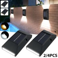 ▼❖ Solar lights outdoor 6 LED wall lamps garden lights Sunlight Lamp Sconces Fence Decor led christmas decoration Dropshipping