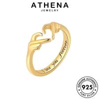 ATHENA JEWELRY เครื่องประดับ เงิน รักโรแมนติก ทอง 925 เกาหลี ต้นฉบับ ผู้หญิง แหวน Silver เครื่องประดับ แท้ แฟชั่น R858