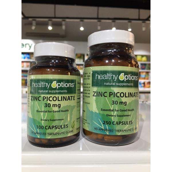Zinc Picolinate 30 mg Healthy Options 100 capsules/ 250 capsules
