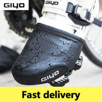 GIYO ขี่จักรยานรองเท้าปกครึ่งปาล์ม Windproof อบอุ่นขี่กลางแจ้งสำหรับ MTB ภูเขาถนนจักรยานล็อคตัวเองขี่รองเท้าเคล็ดลับปก