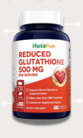 NusaPure Reduced Glutathione 500 mg 180 Veggie Capsules (Vegan,Non-GMO &amp; Gluten-Free)