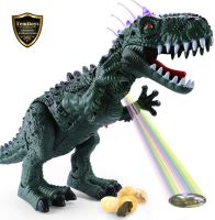 ล่อไดโนเสาร์ไฟฟ้าสำหรับเด็กหุ่นยนต์ขุดของเล่นแอลอีดีของเล่นเพื่อการศึกษาจูราสสิกสัตว์ T Rex