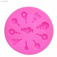 ✣✈ 1PCS Mini heart lollipop Love chocolate cake decorating tools DIY Donuts fondant silicone mold Polymer Clay Resin Candy T0397