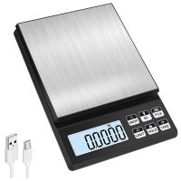 Digital Kitchen Scale 5Kg/0.01G Rechargeable Food Scale High Precision Kitchen Weighing Scales With LCD Display Luggage Scales