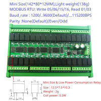 มินิขนาด32CH RS485รีเลย์ Modbus Rtu PLC IO โมดูลการขยายตัว2A พลังงานต่ำกลางรีเลย์คณะกรรมการเอาท์พุทราง DIN DC 12โวลต์24โวลต์