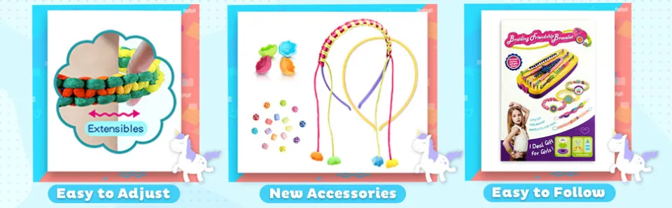 Friendship Bracelet Making Kit For Girls, Diy Craft Kits Toys For