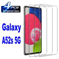 Samsung Galaxy กระจกนิรภัยสำหรับอลูมิเนียมสูง4ชิ้น,A52S A52 A51 A73 A72 A54 5กรัม S20FE ฟิล์มปกป้องหน้าจอ S21FE