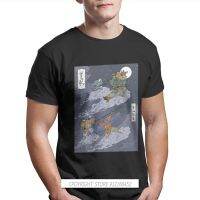 New Summer Starfox T-Shirts 100% Cotton Ukiyo-E Japanese Art Woodblock Prints Hokusai Fashion Men Tops