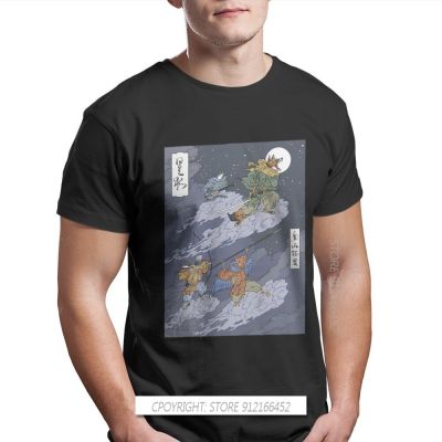 New Summer Starfox T-Shirts 100% Cotton Ukiyo-E Japanese Art Woodblock Prints Hokusai Fashion Men Tops