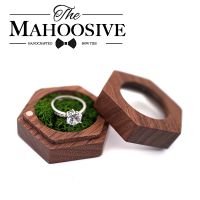 Wood Ring Box Customized Round Heart Shape Design Engagement Wedding Bride Groom Wooden Box For Proposal gift