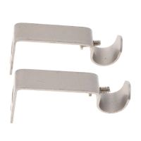 【CW】 Set Of 2 Adjustable Curtain Rod Bracket Holder For 15.8mm Rod Sturdy Steel