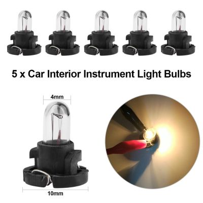 【CW】5pcs T4 12V Car Auto Interior Instrument Light Bulbs Dashboard Lamps Yellow Instrument Light Bulbs For Mazda Audi TOYOTA Honda