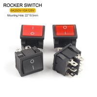 ₪☢  5PCS KCD2 24X21mm Electric Car Power Switch Red Black 4/6 Pin 2/3 Position 6A/10A 250V/125V ON-OFF/ON-OFF-ON/ON-ON Rocker Switch