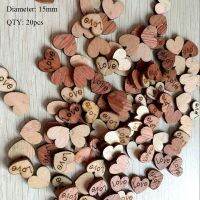 20ชิ้นปุ่มสำหรับงานฝีมือไม้ Scrapbooking อุปกรณ์เสริมปุ่ม Decorativos Botones De Madera สำหรับงานฝีมือ